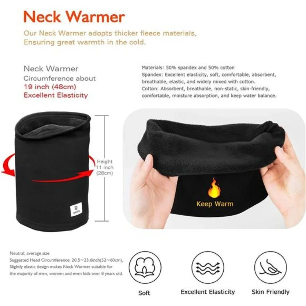 Women's Winter Hat Facial Neck Warmer Mask Skiing, Carbon Black